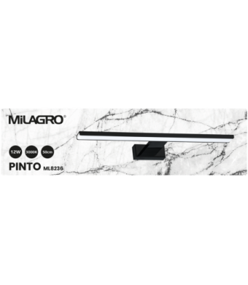 Kinkiet PINTO BLACK 12W LED 50cm