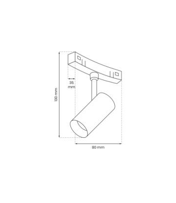 ROUND MAGNETIC TRACK 7W 4000K do śr. 600mm