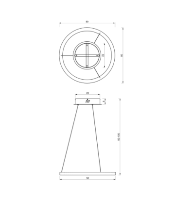 Lampa wisząca GALAXIA BLACK 26W LED