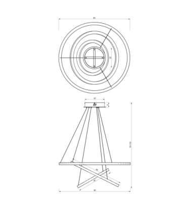 Lampa wisząca GALAXIA GOLD 85W LED