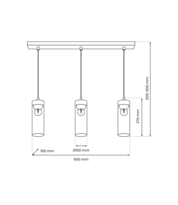 Lampa wisząca ELICA 3xE27