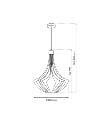 Lampa wisząca CESTA BLACK 1xE27