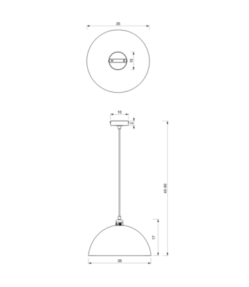 Lampa wisząca BETA GREEN/GOLD 1xE27 35cm