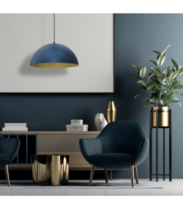 Lampa wisząca BETA NAVY BLUE/GOLD 1xE27 45cm