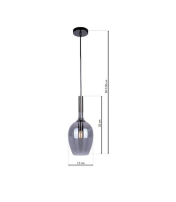 Lampa wisząca LUGANO SMOKED 1xE14