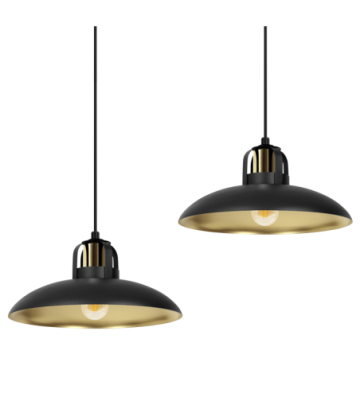 Lampa wisząca FELIX BLACK/GOLD 2xE27