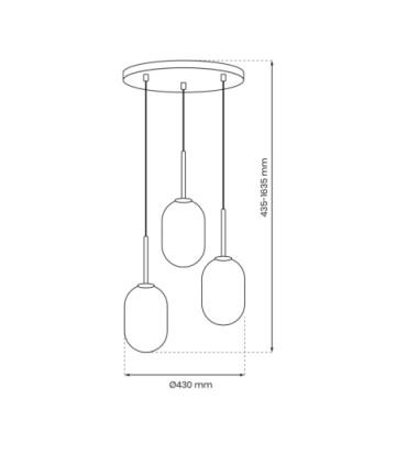 Lampa wisząca ALIAS GOLD 3xE14 koło