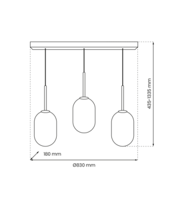 Lampa wisząca ALIAS BLACK 3xE14