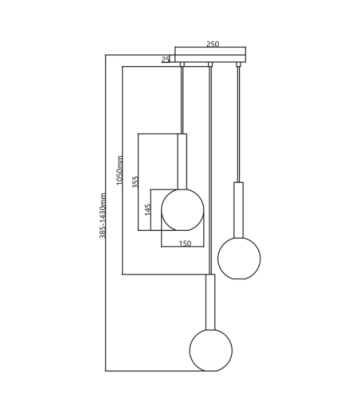 Lampa wisząca NIKO GOLD 3xG9