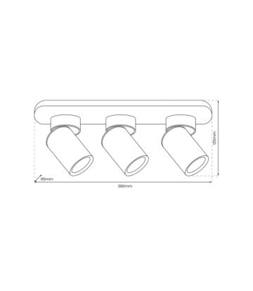 Lampa Sufitowa Andy 3xGU10 Biały + Złoty