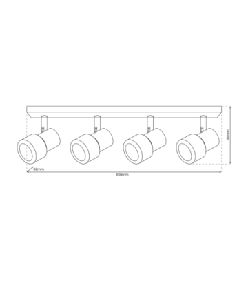 Lampa Sufitowa Cino 4xGU10 Biały + Chrom