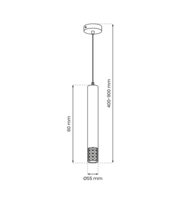 Lampa wisząca TUBI GOLD 1xGU10