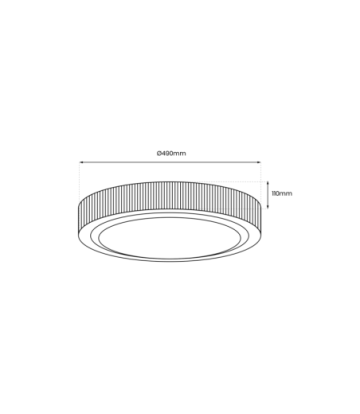 Plafoniera MIRI 34W  Ø490 mm