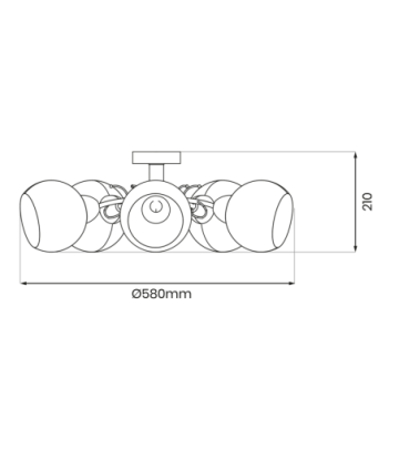 Lampa sufitowa OSLO 5xE27