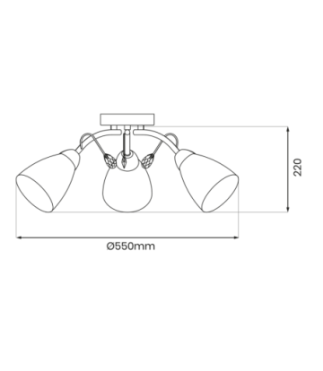 Lampa sufitowa PIREUS 3xE27