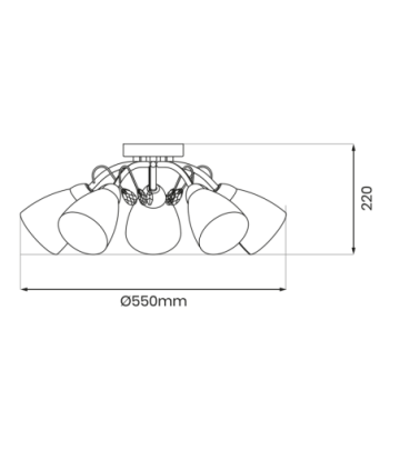 Lampa sufitowa PIREUS 5xE27