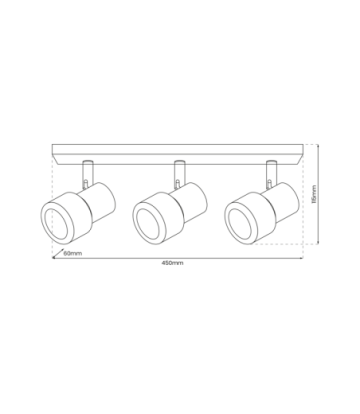 Lampa Sufitowa Cino 3xGU10 Biały + Chrom