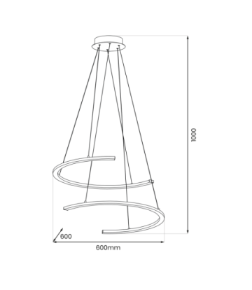 Lampa wisząca DOUBLEMOON 30W LED