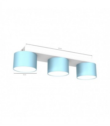 Lampa sufitowa DIXIE Blue/White 3xGX53