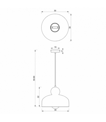 Lampa Wisząca HARALD GOLD/WHITE 1xE27