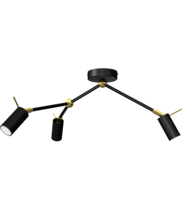 Lampa sufitowa IRIS Black/Gold 3x mini GU10