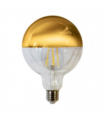 Żarówka Filamentowa LED 7W G125 E27 GOLD Barwa: Ciepła