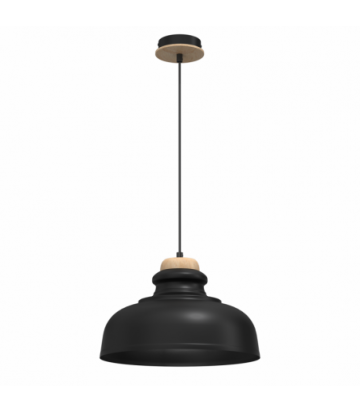 Lampa wisząca ASMUND BLACK 1xE27 30cm