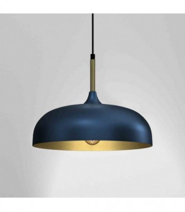Lampa wisząca LINCOLN BLUE/GOLD 1xE27 35cm