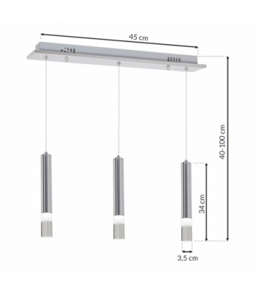 LAMPA WISZĄCA ICE 15W LED