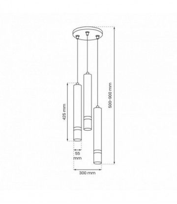 Lampa wisząca JOKER WHITE 3xGU10